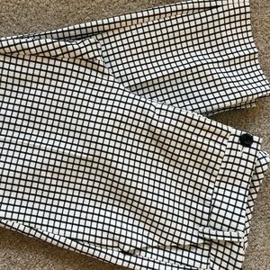 CAbi black and white checked pants, size 12.